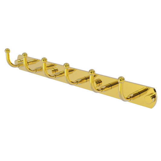 Allied Brass Skyline Collection 6 Position Tie and Belt Rack, 1020-6-PB