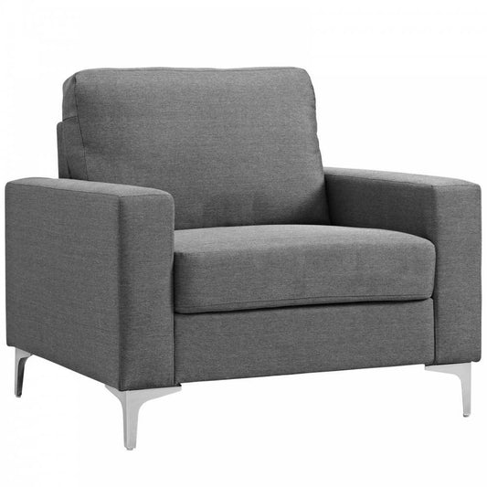 Allure Upholstered Armchair, Gray