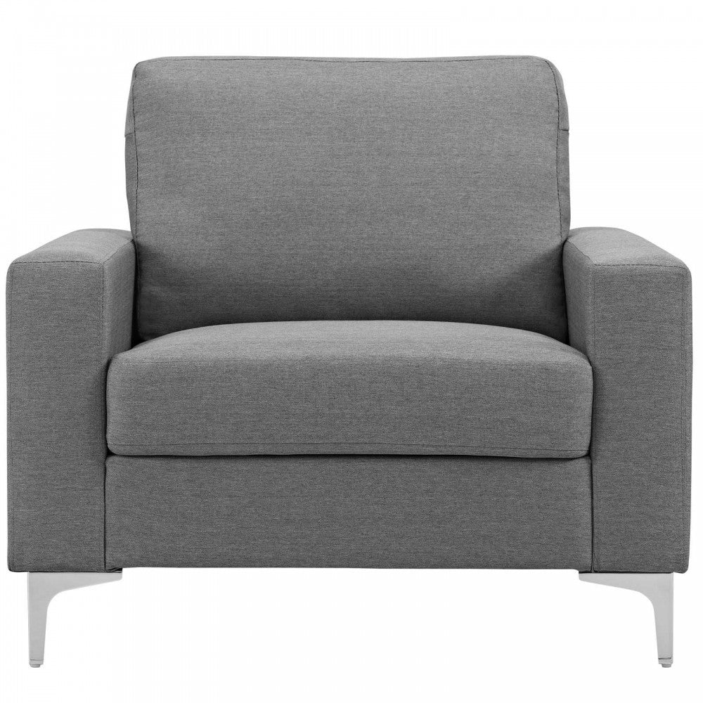 Allure Upholstered Armchair, Gray