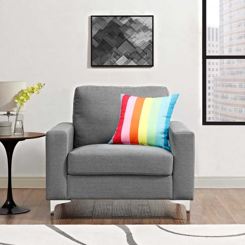 Allure Upholstered Armchair, Gray