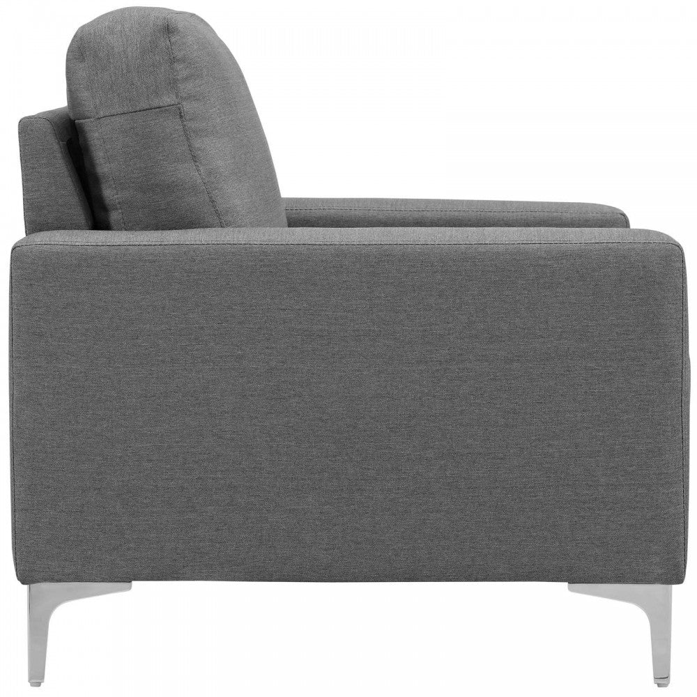 Allure Upholstered Armchair, Gray