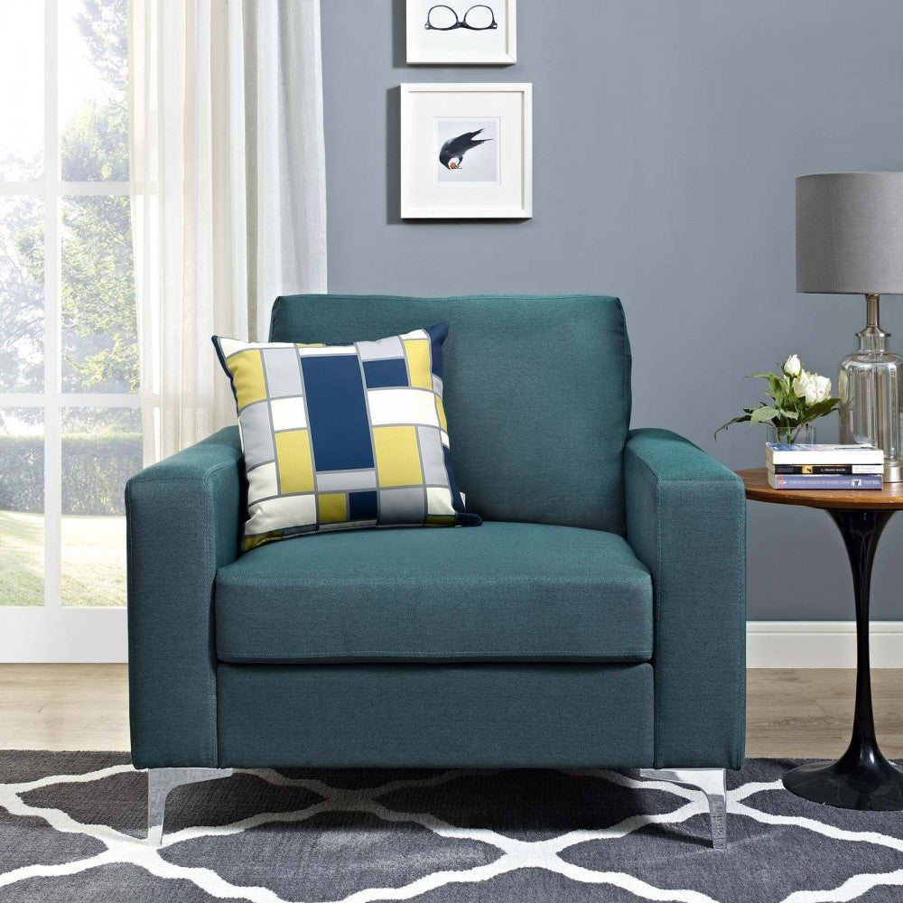 Allure Upholstered Armchair, Blue