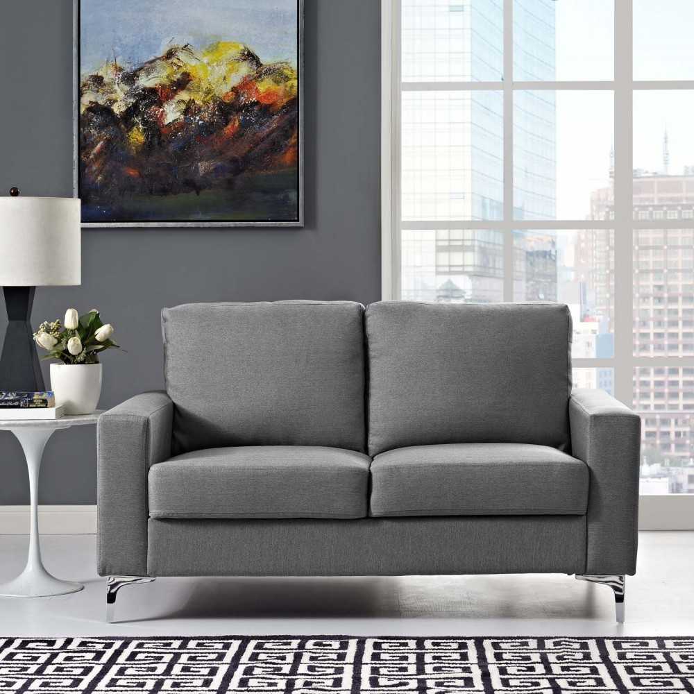 Allure Upholstered Sofa, Gray