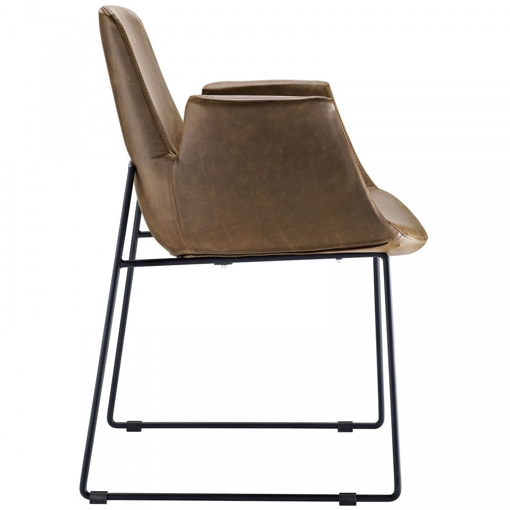 Aloft Dining Armchair, Brown