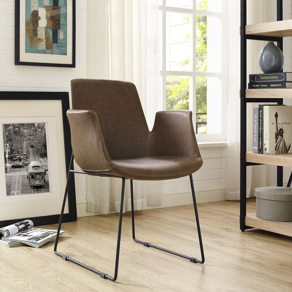 Aloft Dining Armchair, Brown