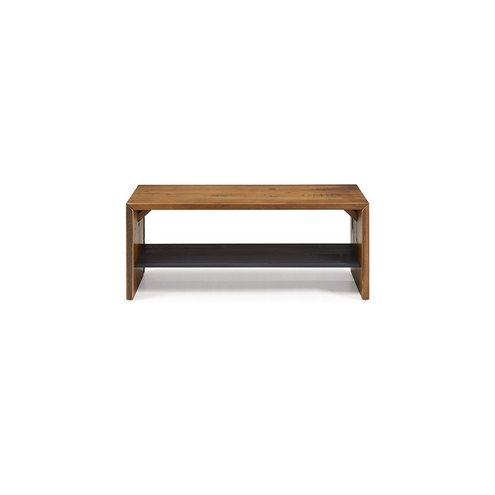 Alpine 42" Rustic Two-Tone Solid Wood Entry Bench - Amber
