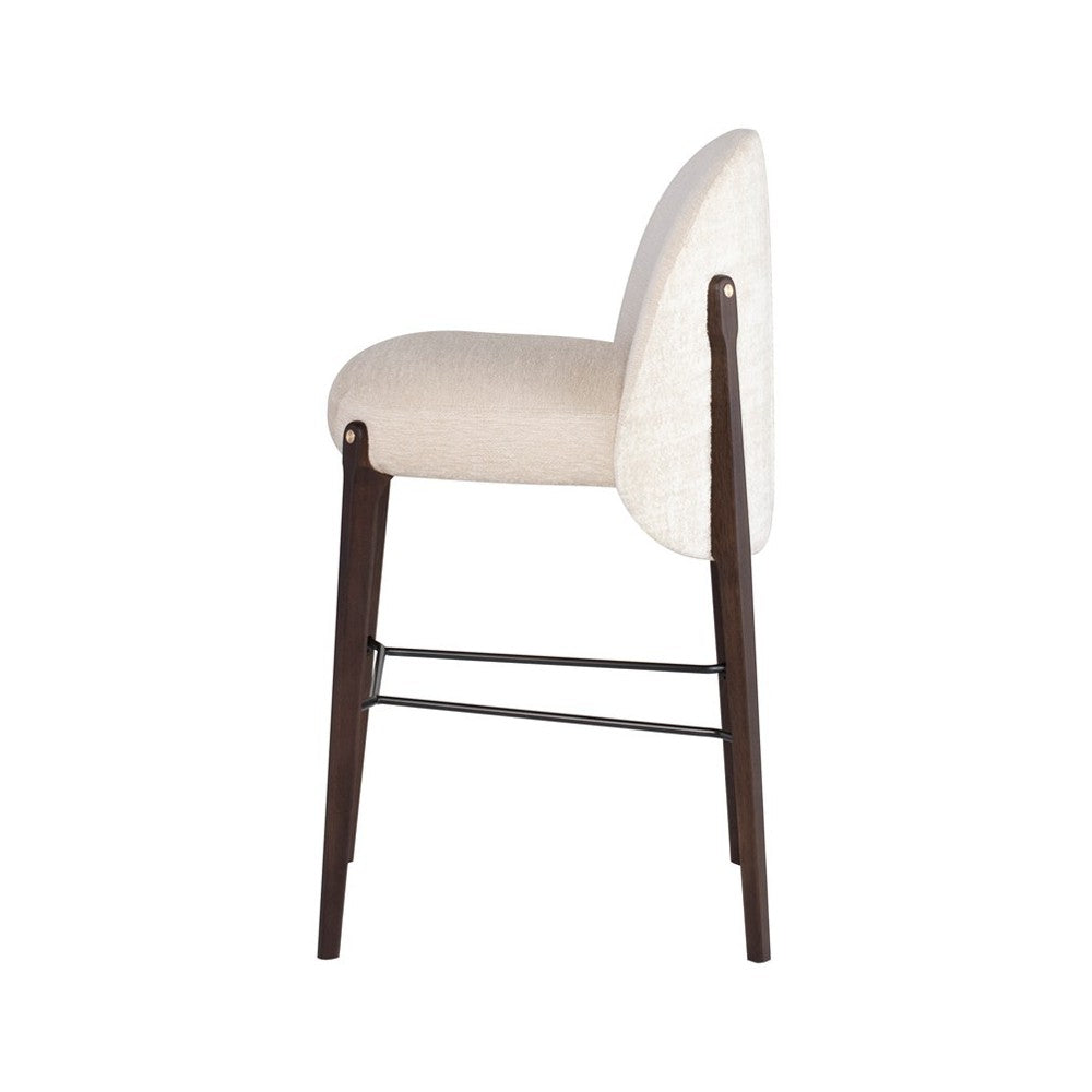 Ames Gema Pearl Fabric Bar Stool