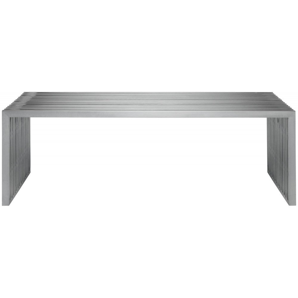 Amici Silver Metal Occasional Bench
