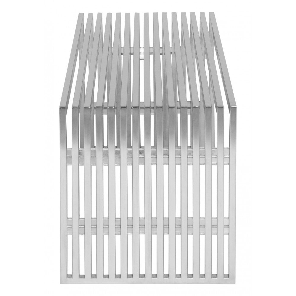 Amici Silver Metal Occasional Bench