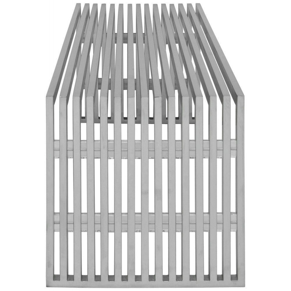 Amici Silver Metal Occasional Bench