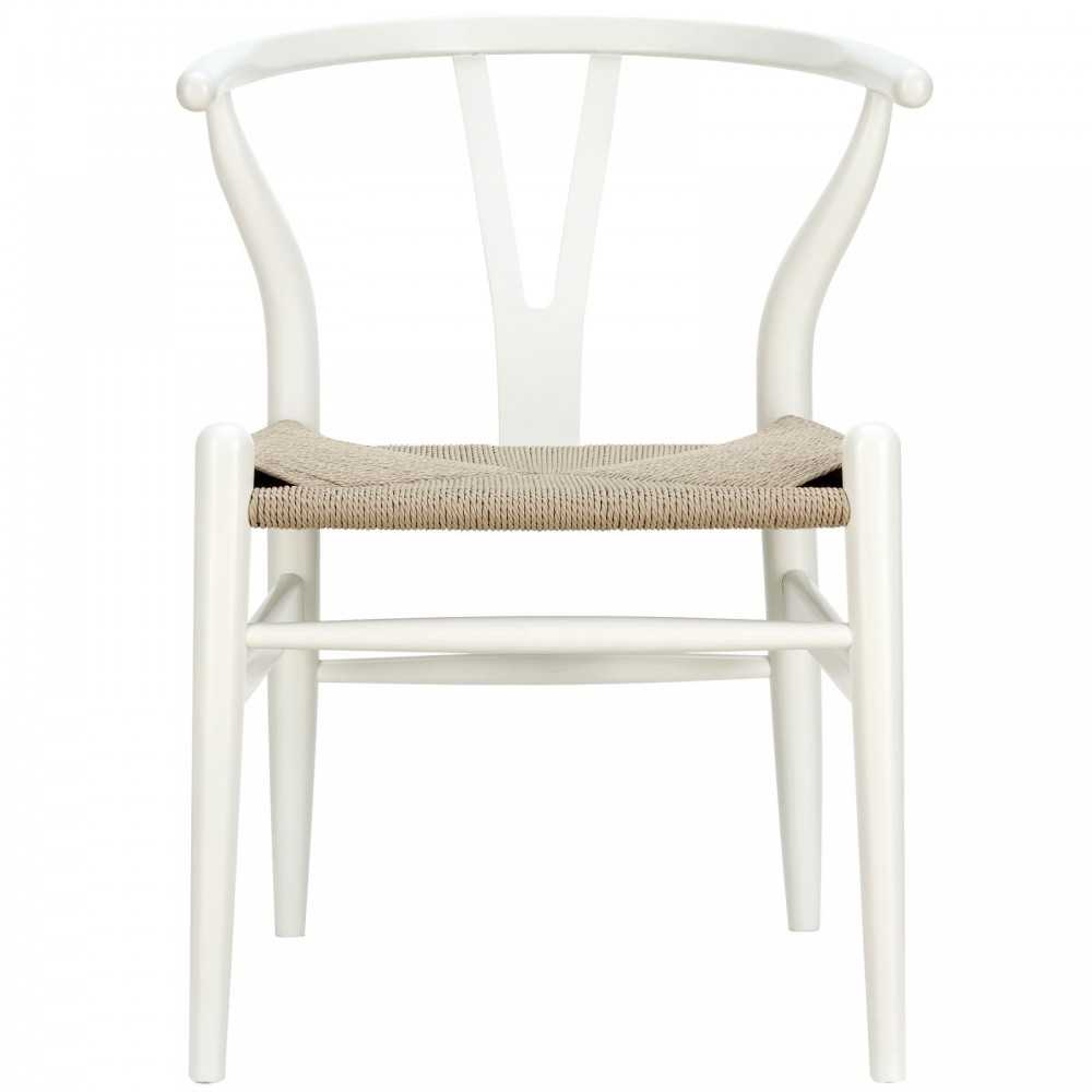 Amish Dining Wood Armchair, White