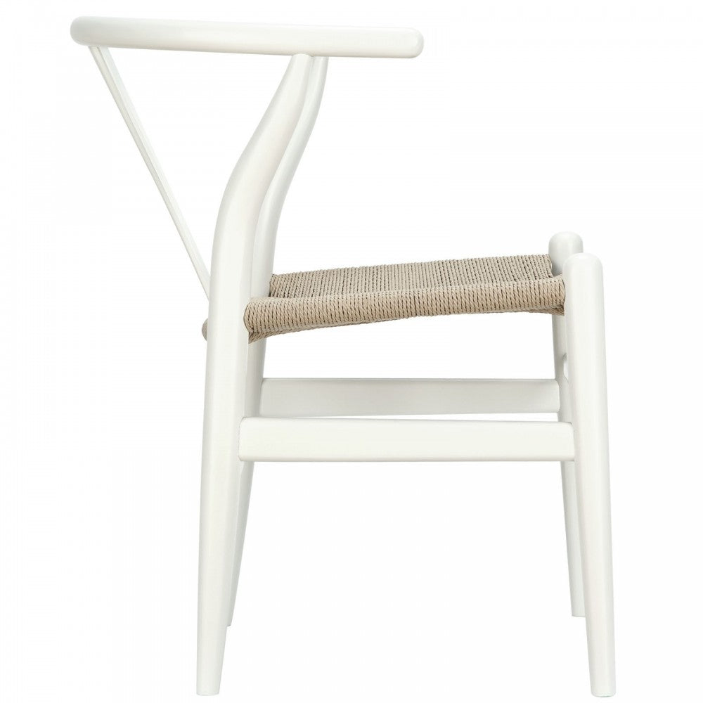 Amish Dining Wood Armchair, White