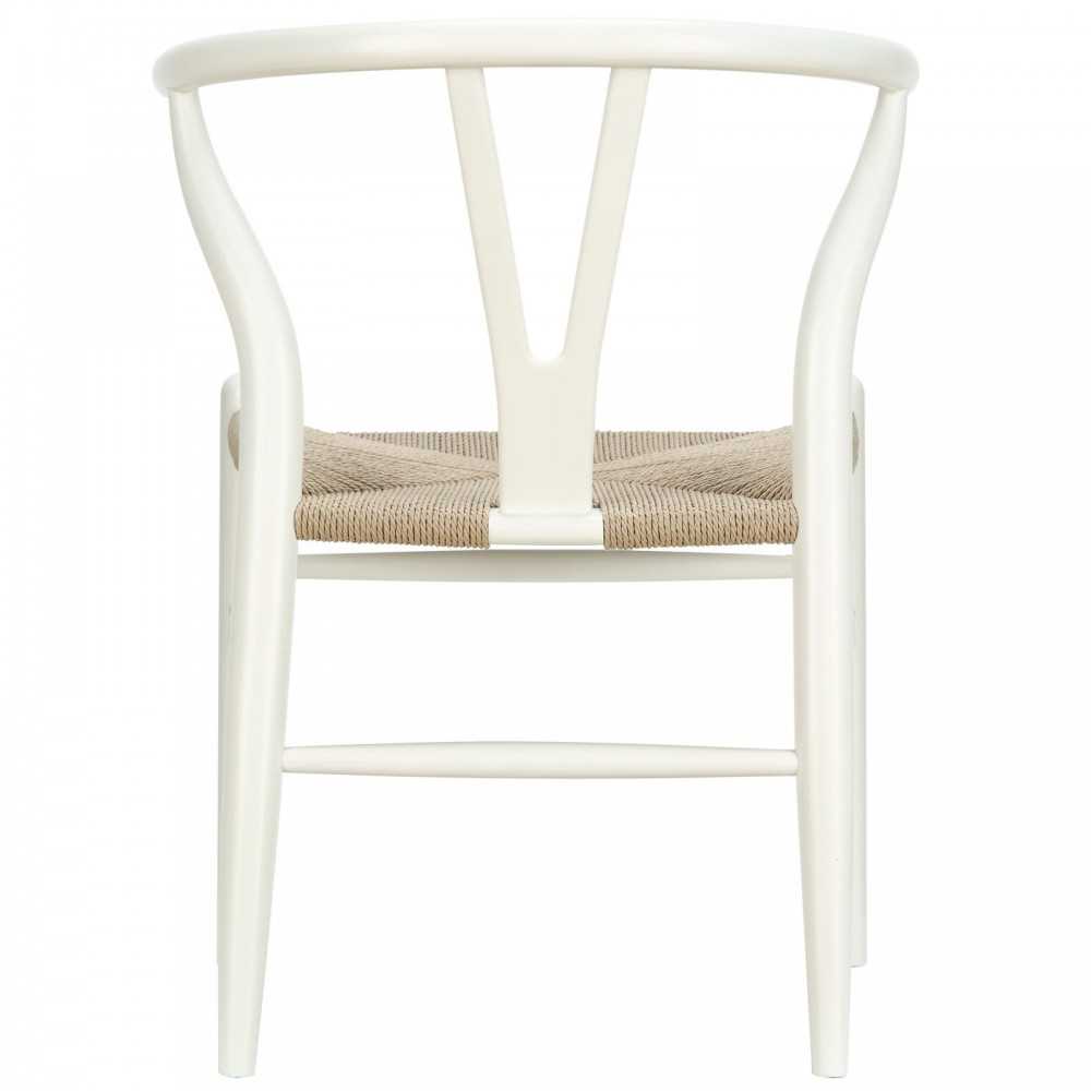 Amish Dining Wood Armchair, White