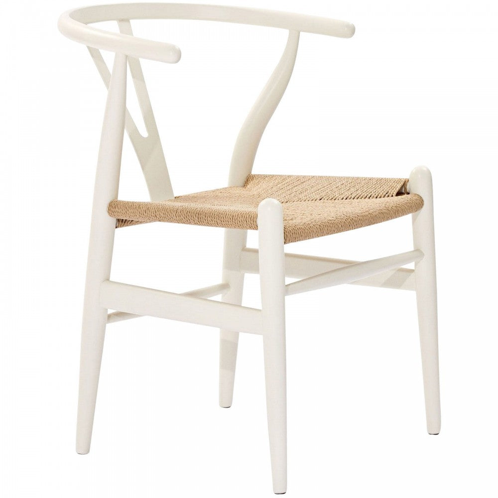 Amish Dining Wood Armchair, White