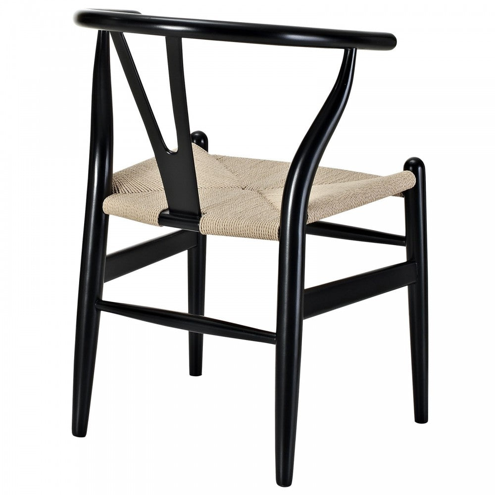 Amish Dining Wood Armchair, Black