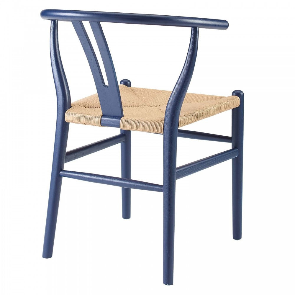 Amish Dining Wood Side Chair, Midnight Blue