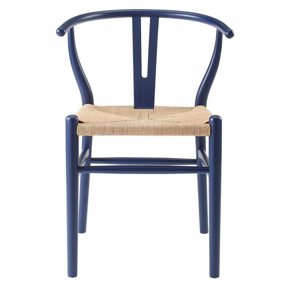 Amish Dining Wood Side Chair, Midnight Blue