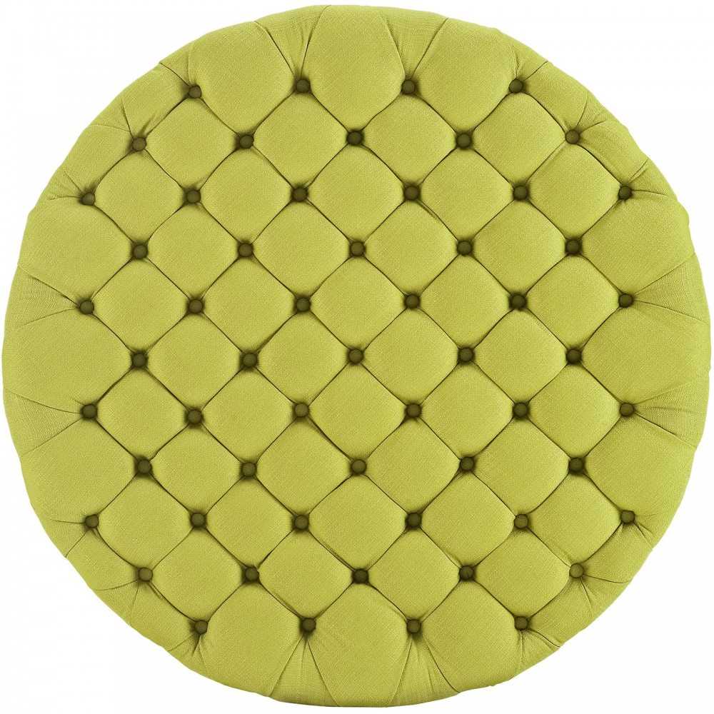 Amour Upholstered Fabric Ottoman, Wheatgrass
