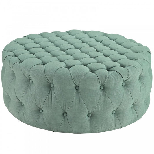 Amour Upholstered Fabric Ottoman, Laguna