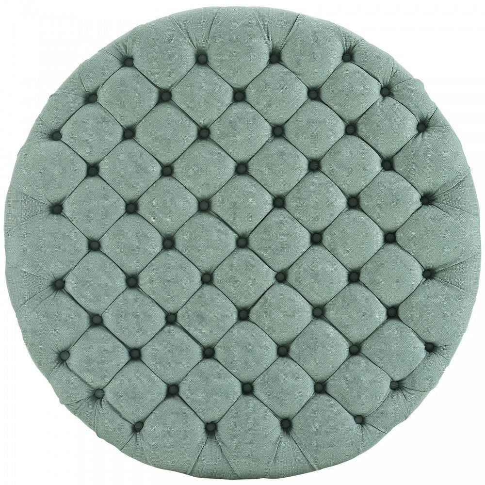 Amour Upholstered Fabric Ottoman, Laguna