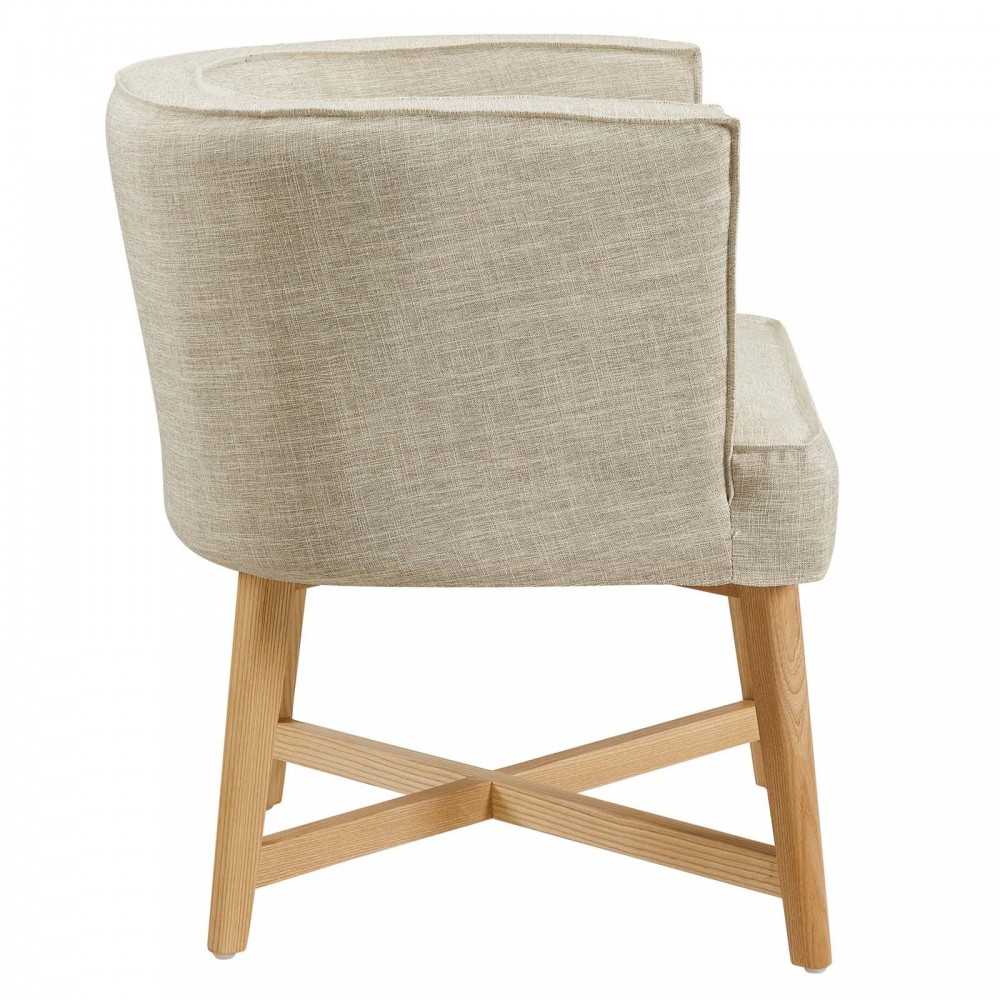 Anders Accent Chair Upholstered Fabric Set of 2, Beige