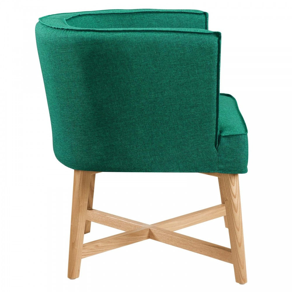 Anders Accent Chair Upholstered Fabric Set of 2, Teal