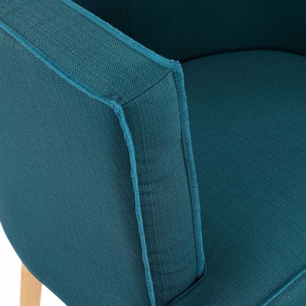 Anders Accent Chair Upholstered Fabric Set of 2, Azure