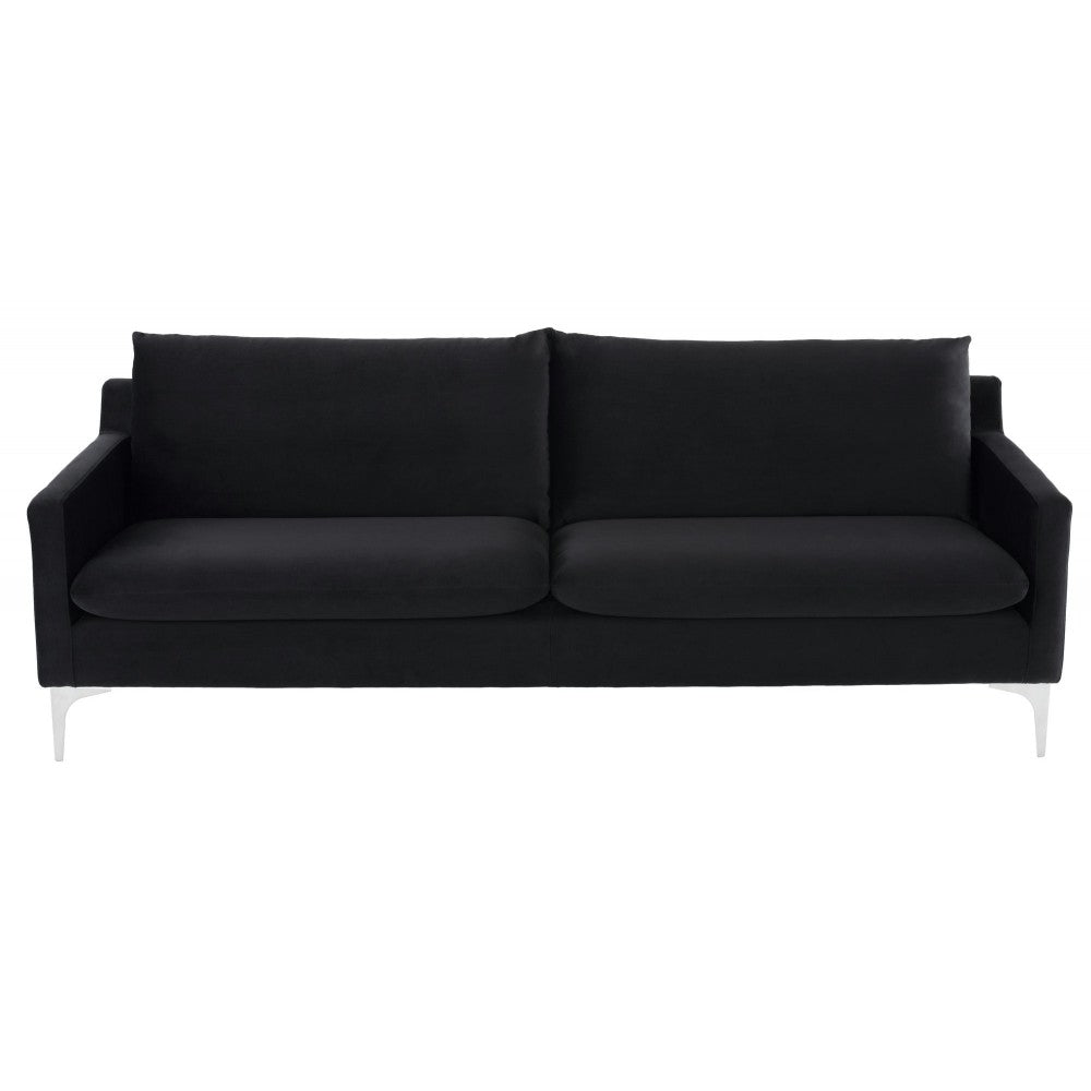 Anders Black Fabric Triple Seat Sofa, HGSC582