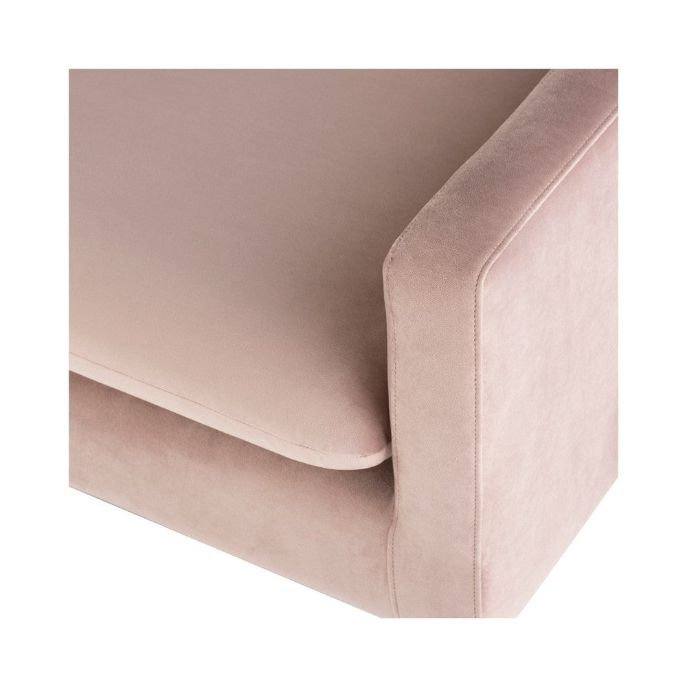 Anders Blush Fabric Triple Seat Sofa, HGSC577