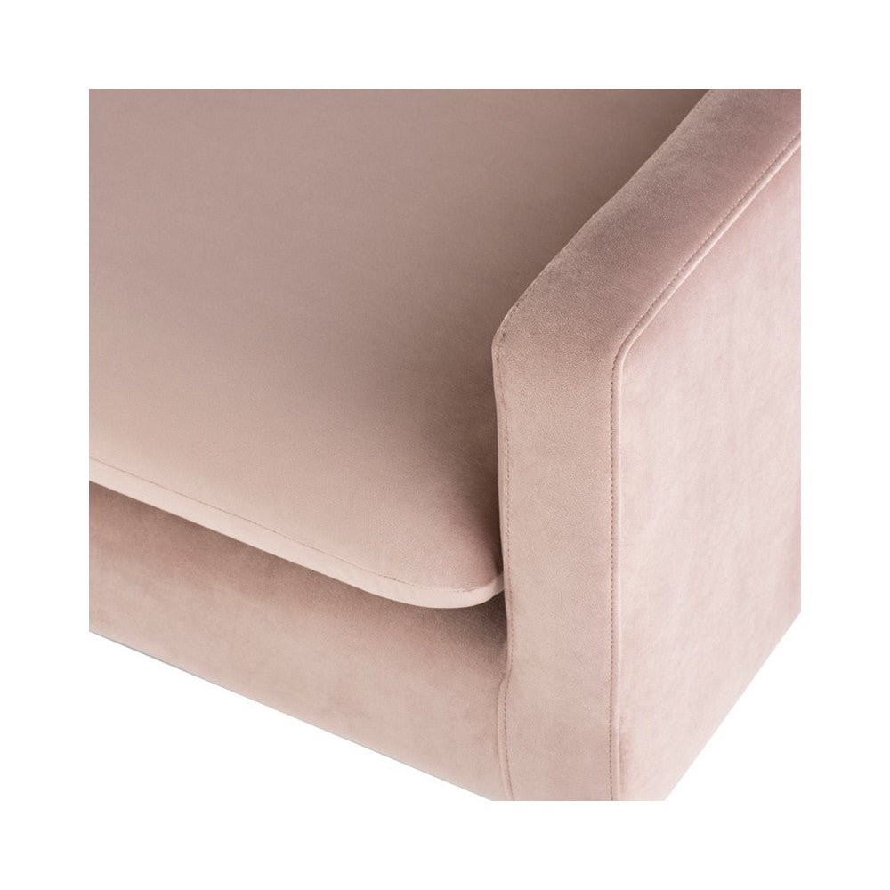 Anders Blush Fabric Triple Seat Sofa, HGSC578