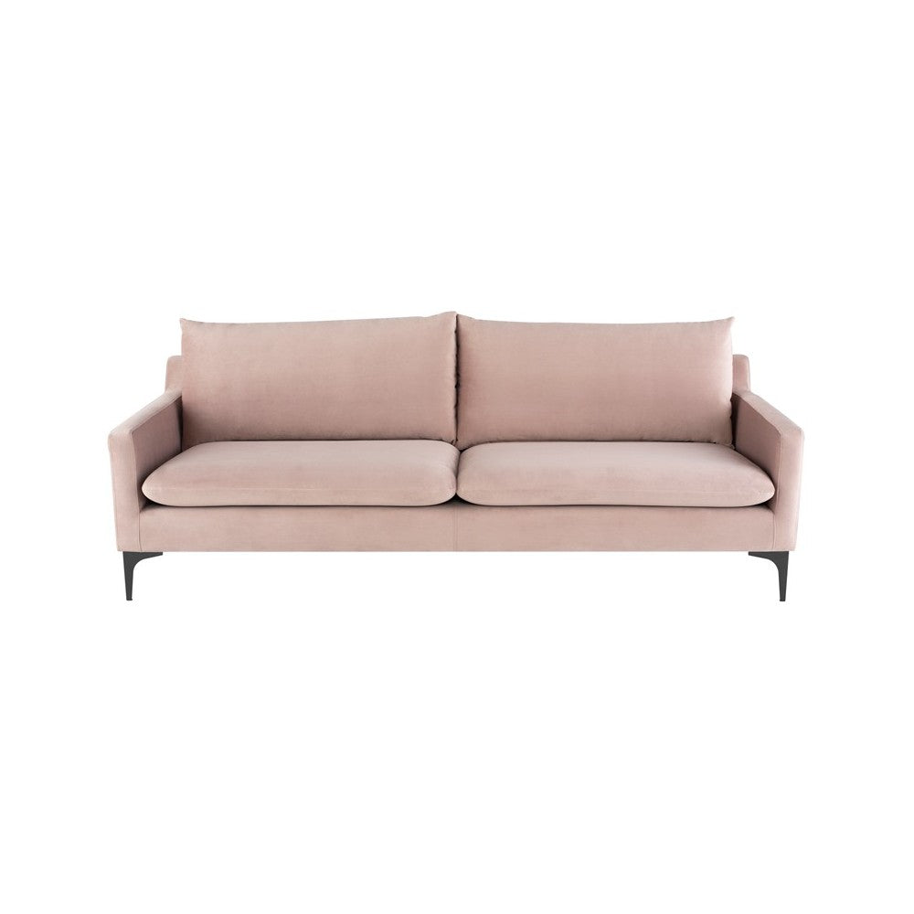 Anders Blush Fabric Triple Seat Sofa, HGSC578