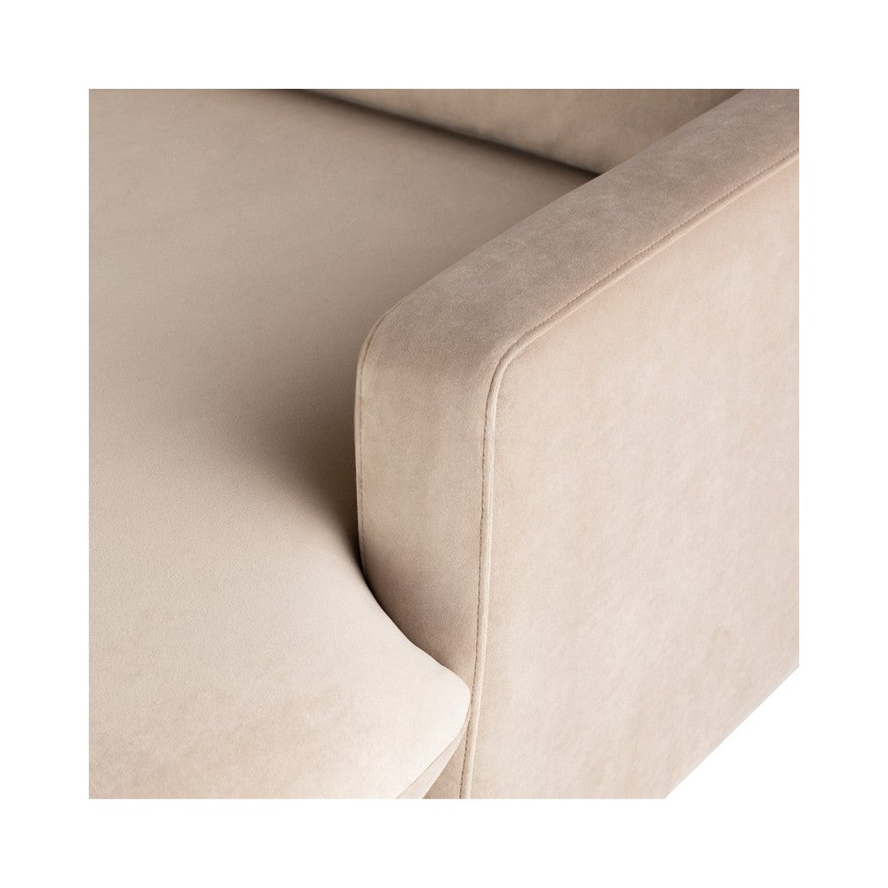 Anders Nude Fabric Sectional Sofa, HGSC565