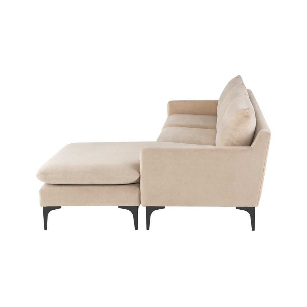 Anders Nude Fabric Sectional Sofa, HGSC566