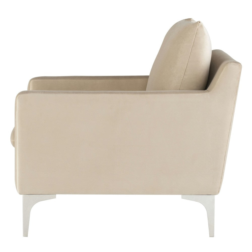 Anders Nude Fabric Single Seat Sofa, HGSC438