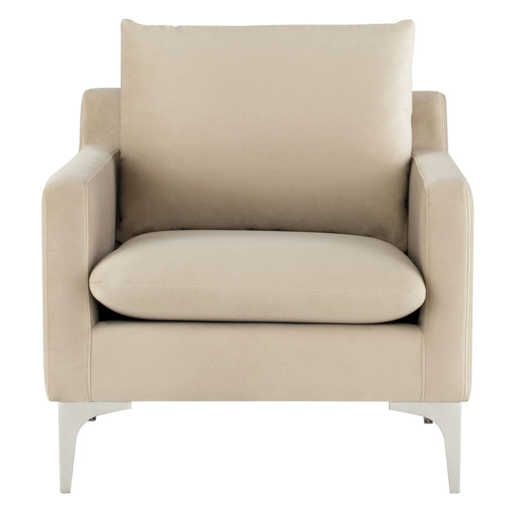 Anders Nude Fabric Single Seat Sofa, HGSC438