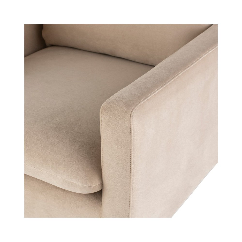 Anders Nude Fabric Single Seat Sofa, HGSC571