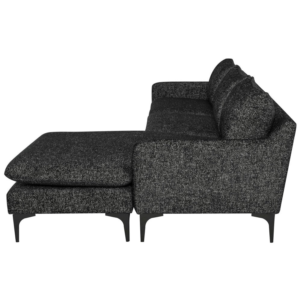 Anders Salt & Pepper Fabric Sectional Sofa, HGSC814
