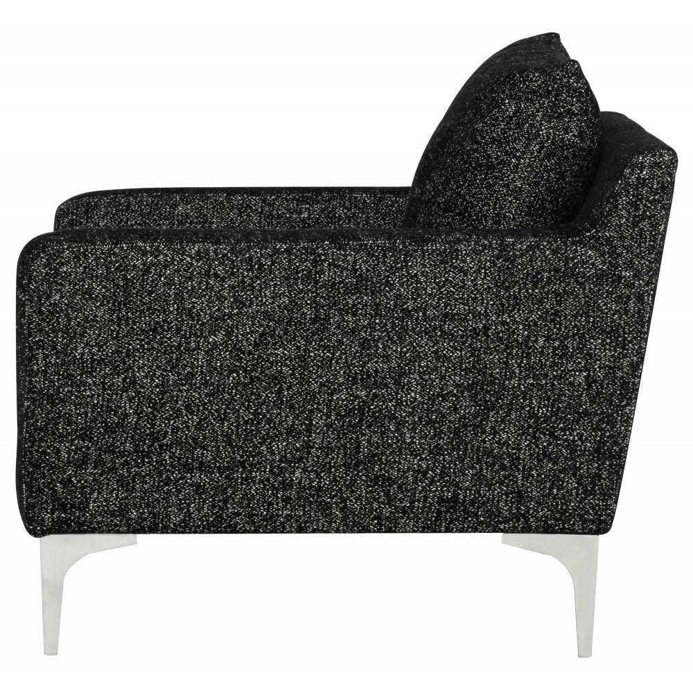 Anders Salt & Pepper Fabric Single Seat Sofa, HGSC844