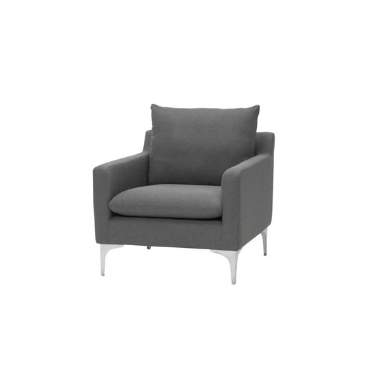 Anders Slate Gray Fabric Single Seat Sofa, HGSC107