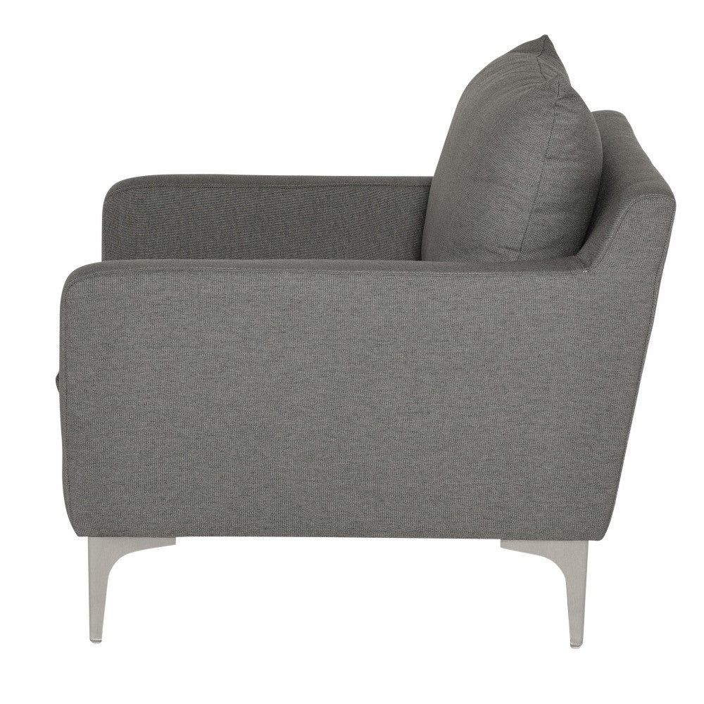 Anders Slate Gray Fabric Single Seat Sofa, HGSC107