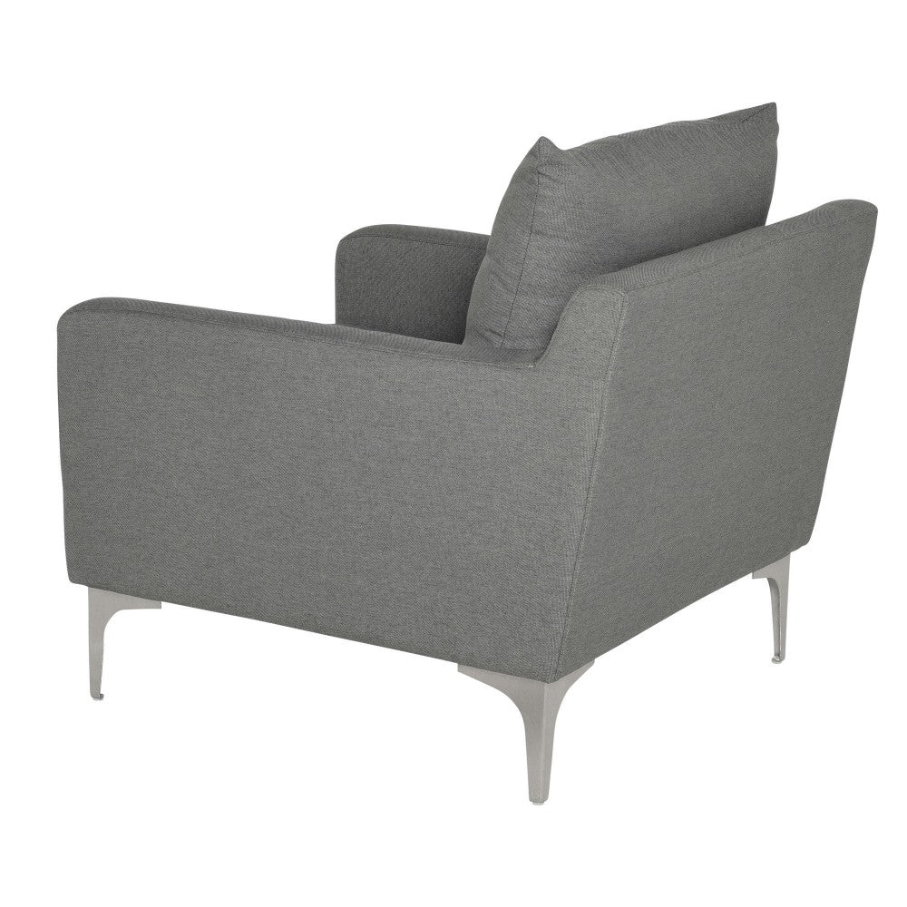 Anders Slate Gray Fabric Single Seat Sofa, HGSC107