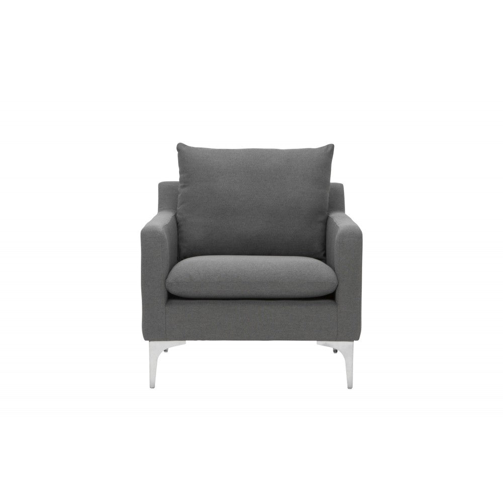 Anders Slate Gray Fabric Single Seat Sofa, HGSC107