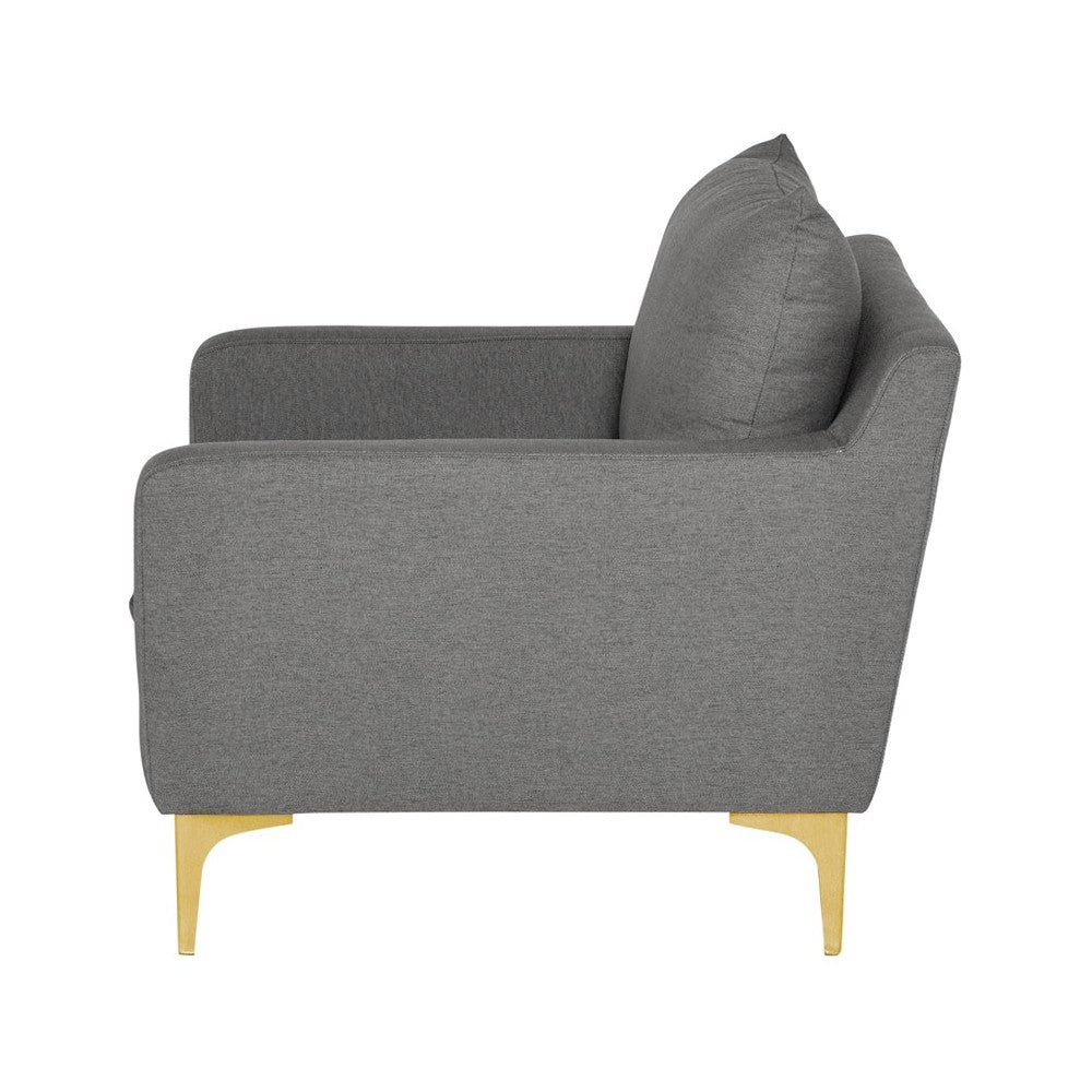 Anders Slate Gray Fabric Single Seat Sofa, HGSC499