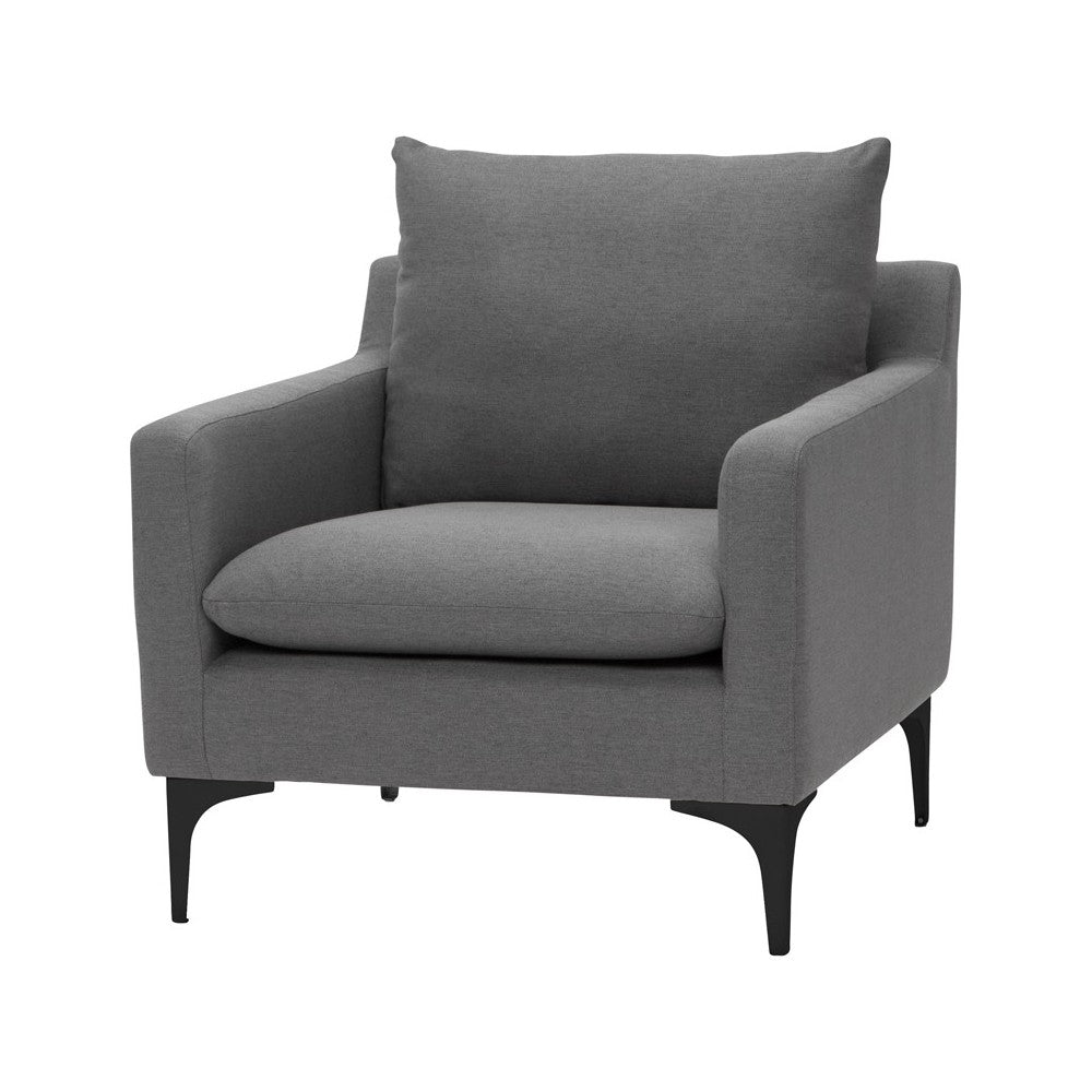 Anders Slate Gray Fabric Single Seat Sofa, HGSC503