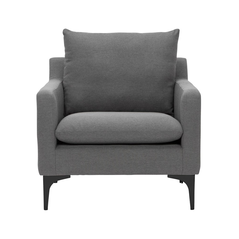 Anders Slate Gray Fabric Single Seat Sofa, HGSC503