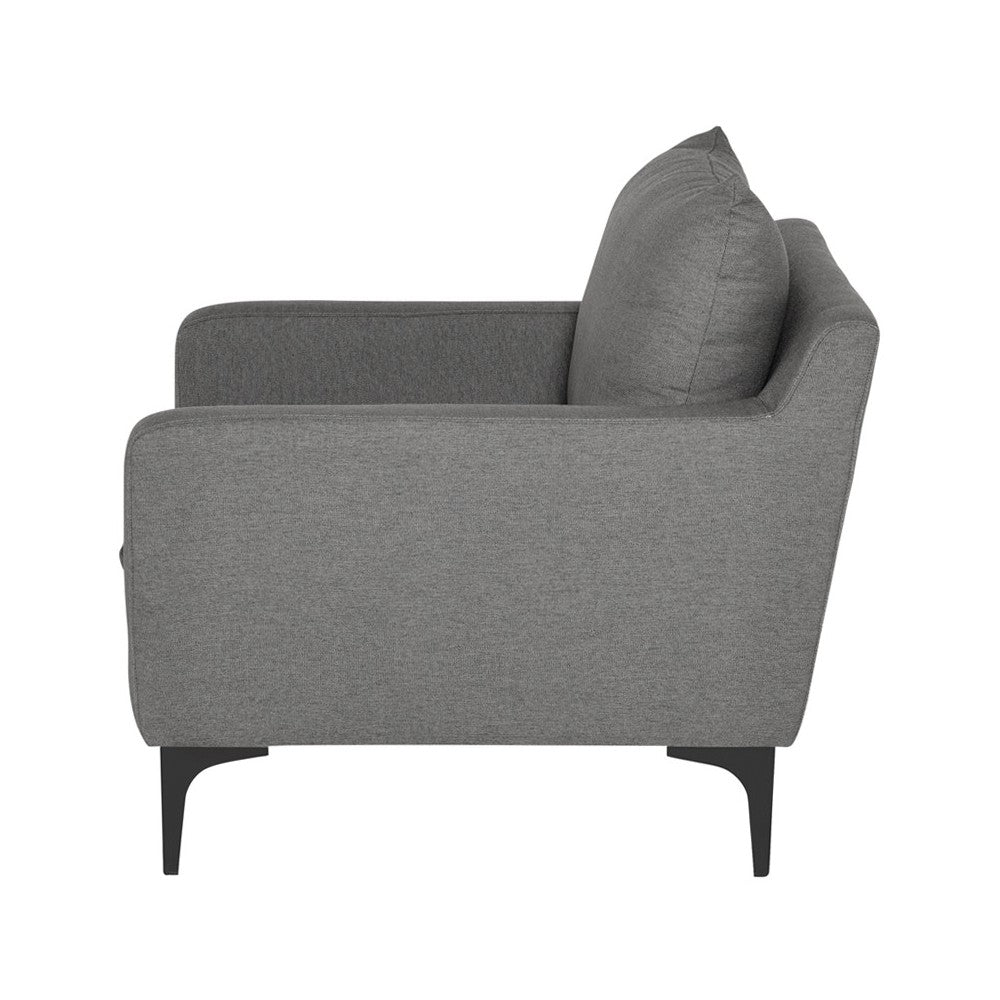 Anders Slate Gray Fabric Single Seat Sofa, HGSC503