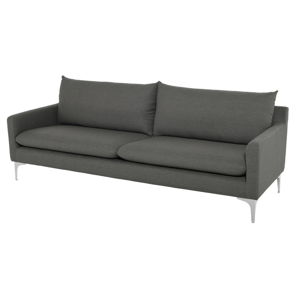 Anders Slate Gray Fabric Triple Seat Sofa, HGSC110