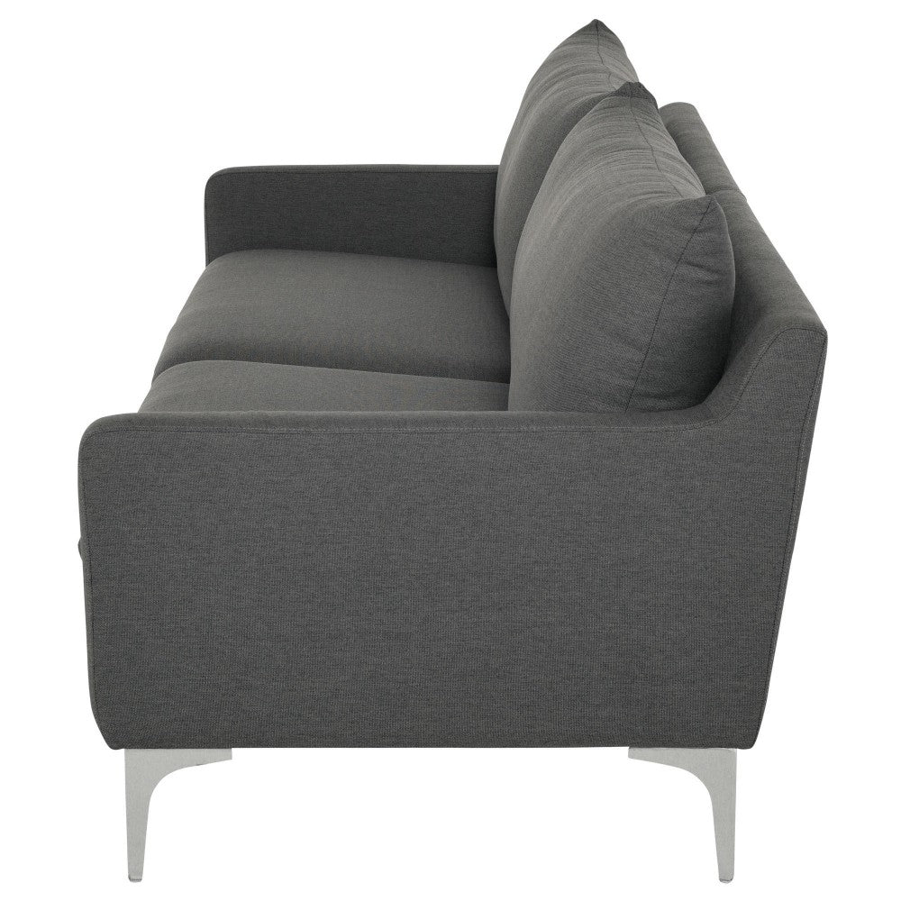 Anders Slate Gray Fabric Triple Seat Sofa, HGSC110