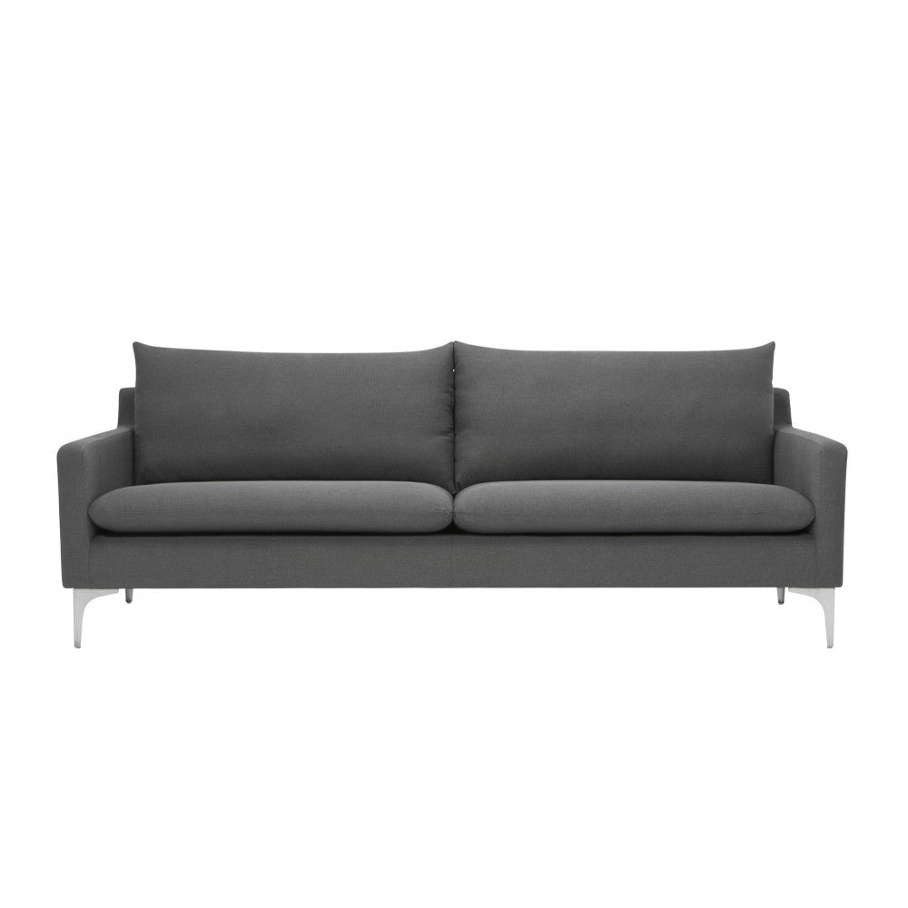 Anders Slate Gray Fabric Triple Seat Sofa, HGSC110