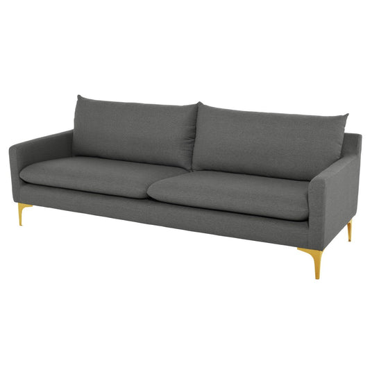 Anders Slate Gray Fabric Triple Seat Sofa, HGSC491